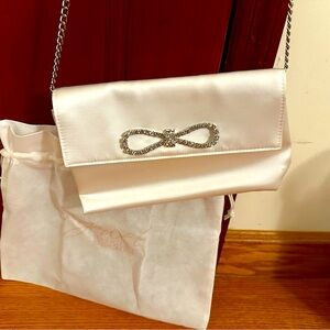 Jewel by Badgley Mischka Satin Sash Envelope Crossbody Bag